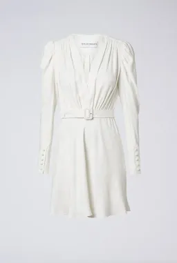Scanlan Theodore French Jacquard Mini Dress Cream Size 6 for rent on The Volte - image 5