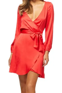 Kookai Lisa Wrap Dress Rose Size 6 for rent on The Volte - image 1