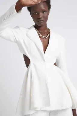 Aje Martino Cut Out Blazer Dress White Size 8 for rent on The Volte - image 5