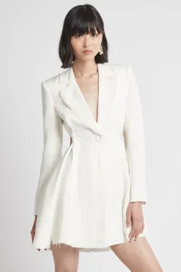 Aje Martino Cut Out Blazer Dress White Size 8 for rent on The Volte - image 2