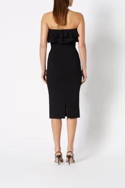 Scanlan Theodore Crepe Knit Strapless Dress Black Size 6 for rent on The Volte - image 4