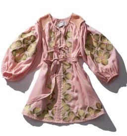 Innika Choo Sir Kulksware Pink Midi Smock Dress Print One Size  for rent on The Volte - image 4