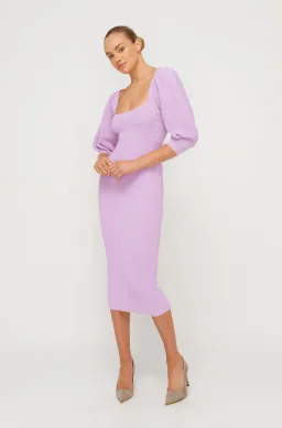 Sheike Bonnie Knit Midi Dress Lilac Purple Size 6 for rent on The Volte - image 3