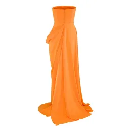 Alex Perry Reed Draped Crepe Gown Orange Size 6 for rent on The Volte - image 3