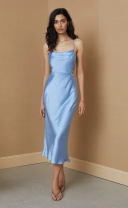 Bec & Bridge Raquel Midi Dress | Sky Blue | Size 6 for rent on The Volte - image 3