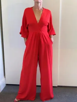 Tussah Marta Jumpsuit Red Size 8 for rent on The Volte - image 2