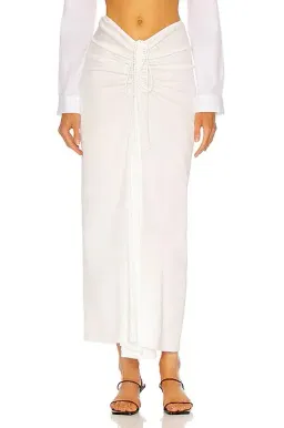 Christopher Esber Ruched Skirt White Size 6 for rent on The Volte - image 2