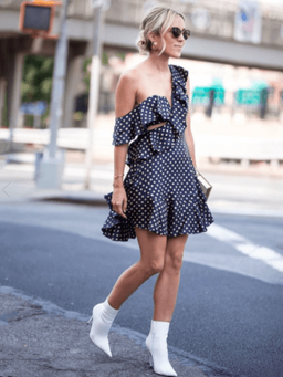 Zimmermann Rife Flounce Mini Dress Navy/Mustard Print Size 6 for rent on The Volte - image 5