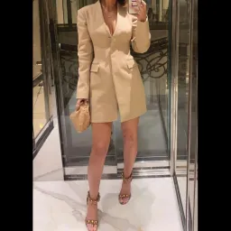 Dion Lee Camel Frame Blazer Dress Nude Size 8 for rent on The Volte - image 2