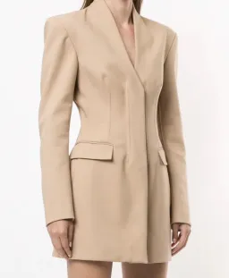 Dion Lee Camel Frame Blazer Dress Nude Size 8 for rent on The Volte - image 1