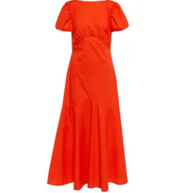 Sir the Label Anja Panelled Midi Dress Mandarin Red Size 8  for rent on The Volte - image 4