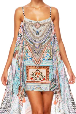 Camilla Mini Dress With Long Overlay Lady Lake Print Size 8 for rent on The Volte - image 3