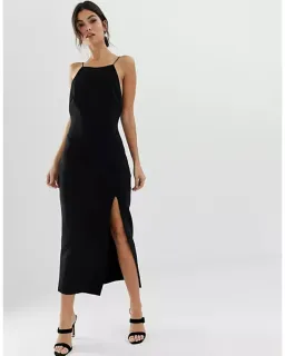Bec & Bridge Margeaux Back Midi Dress Black Size AU 8  for rent on The Volte - image 2