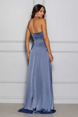 Elle Zeitoune Magnolia Dress Slate Blue Size 6 for rent on The Volte - image 2