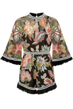 Alice McCall Georgie Boy Playsuit Black Floral Print Size 10  for rent on The Volte - image 4