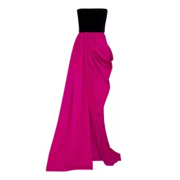 Alex Perry Jude Strapless Draped Taffeta Gown Pink Size 6 for rent on The Volte - image 2