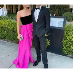 Alex Perry Jude Strapless Draped Taffeta Gown Pink Size 6 for rent on The Volte - image 1