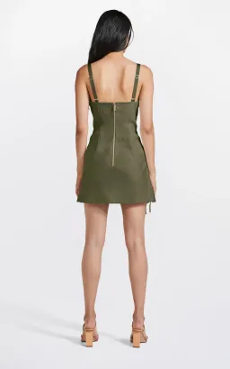 Dion Lee Laced Bonded Mini Dress Green Size 8 for rent on The Volte - image 2