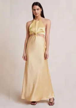 Bec & Bridge Carrie Halter Maxi Dress Multi Yellow Size 16 for rent on The Volte - image 1