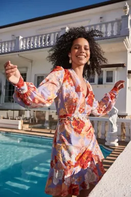 Sheike Monaco Floral Dress Print Size 10 for rent on The Volte - image 3