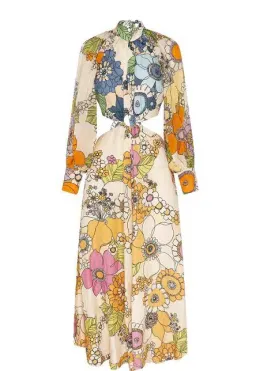 Alemais Farrah Cut Out Midi Dress Print Size 10 for rent on The Volte - image 3