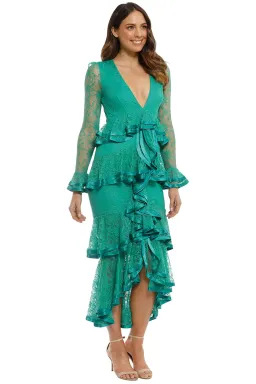 Nicola Finetti Maia Dress Green Size 8 for rent on The Volte - image 3
