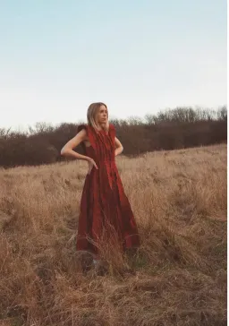 Aje Hybrid Midi Dress Burgundy Size 8  for rent on The Volte - image 3