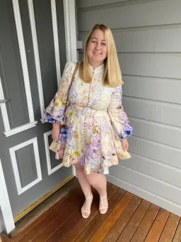 Zimmermann Rhythmic Buttoned Mini Dress Garden Size 3/AU for rent on The Volte - image 1