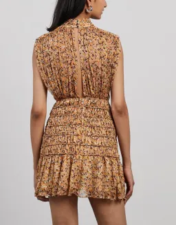 Shona Joy Colette High Neck Sleeveless Corded Mini Dress Print Size 12  for rent on The Volte - image 3