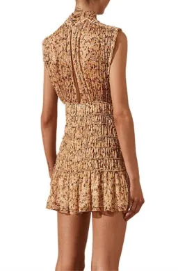 Shona Joy Colette High Neck Sleeveless Corded Mini Dress Print Size 12  for rent on The Volte - image 4