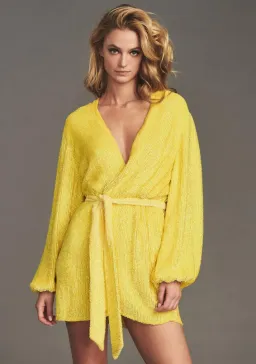 Retrofete Gabriella Robe Lemonade Yellow Size 8  for rent on The Volte - image 2