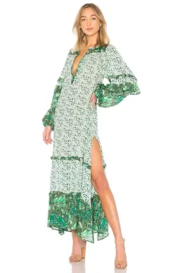 Spell Designs Winona Ivy Maxi Boho Dress Green Size 10  for rent on The Volte - image 1