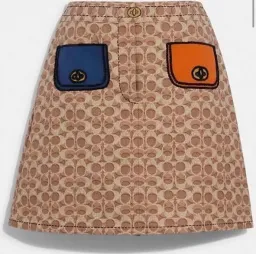Coach Monogram Trompe Loeil Skirt Print Size 8 for rent on The Volte - image 3
