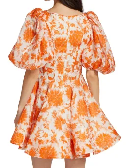 Zimmermann Postcard Puff Sleeve Mini Dress Print Size 1/Au 10 for rent on The Volte - image 5