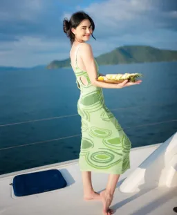 House of Sunny Hockney Dress Green Size 6 for rent on The Volte - image 2