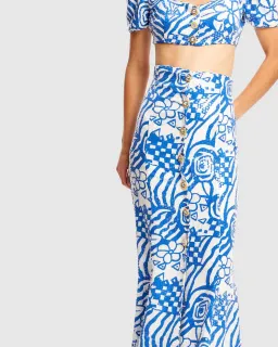 Alice McCall Daisy Daze Crop Top and Skirt Set Print Size 6 for rent on The Volte - image 4