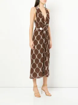 Manning Cartell Figure 8 Midi Dress Brown Print Size 12 for rent on The Volte - image 5