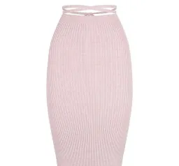 St. Cloud Label Milan Space Dye Mock Neck Knit Top and Savannah Space Dye Knit Skirt Set Pink Size 6 for rent on The Volte - image 4