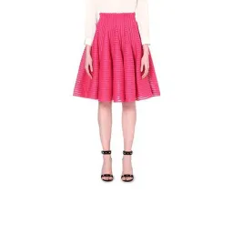 Maje Julien Neoprene Skirt Pink Size 10 for rent on The Volte - image 1