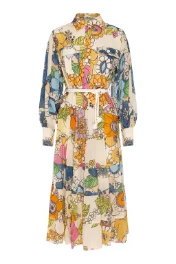 Alemais Farrah Tiered Shirt Dress Print Size 14  for rent on The Volte - image 4