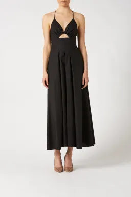 Scanlan Theodore Cotton Strappy Dress Black Size 6 for rent on The Volte - image 1