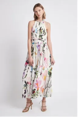 Aje Introspect High Neck Midi Dress Print Size 10 for rent on The Volte - image 1