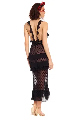 For Love and Lemons Black Polka Dot Dress Black Size M for rent on The Volte - image 2
