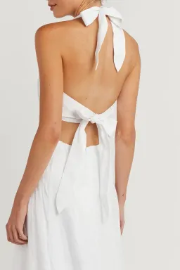 Dissh Layne Halter Midi Dress White Size 8  for rent on The Volte - image 3