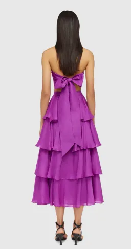 Leo and Lin Violet Wrap Bustier & Tiered Skirt Set Size 8 for rent on The Volte - image 3