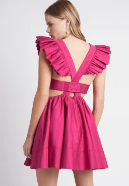 Aje Midsummer Mini Dress Pink Size AU 12 for rent on The Volte - image 3
