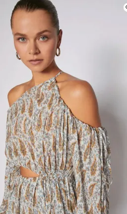 Scanlan Theodore GGT Foulard Mini Dress Print Size 8 for rent on The Volte - image 4