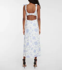 Zimmermann Postcard Tie Shoulder Midi Dress Floral Print Size 1 / Au 10 for rent on The Volte - image 3