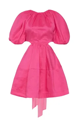 Aje Admiration Lace Up Mini Dress Pink Size AU 12 for rent on The Volte - image 3