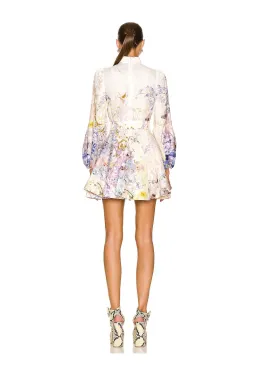 Zimmermann Rhythmic Buttoned Mini Dress Print Size 1 / Au 10 for rent on The Volte - image 2